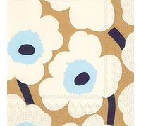 Boston International L552669 Ihr Marimekko Floral Lunch Paper Napkins, Unikko Cream/Gold