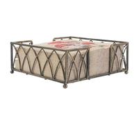 Boston International Lunch Antique Brass Napkin Caddy, Arch Design