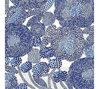 Boston International Lunch Paper Napkins, Mynsteri Cream/Blue, 6.5" x 6.5"