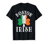 Boston Irish Ireland Flag Lucky Clover St. Patrick’s Day T-Shirt