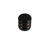 Boston Knob Dome Knob Wood 2 Rings Ebony 19 x 18 mm