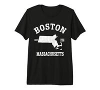 Boston Massachusetts State Map Est 1788 Premium T-Shirt