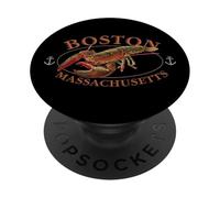 Boston Massachusetts Vintage Lobster Design PopSockets Adhesive PopGrip