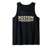 Boston - Massachusetts - Vintage/Retro Stripes - Classic Tank Top