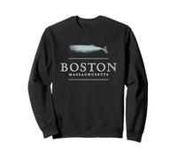 Boston Massachusetts Vintage Whale Design Sweatshirt