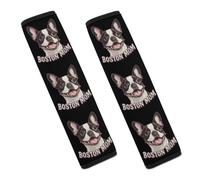 Boston Mom Terrier Dog Face Universal Car Seat Belt Cover Comfortable Belt Pads Funny Seat Straps Cushion