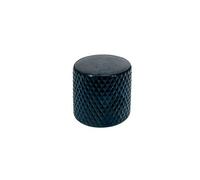 Boston pot knob, dome knob, metal, black, 19.0 mm x 19.0 mm, push on, 6.0 mm shaft.