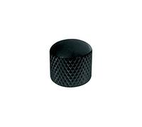 Boston pot knob, dome knob, metal, black, 19.0 mm x 19.0 mm, push on, 6.0 mm shaft.