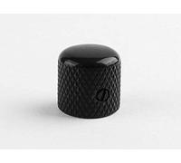 Boston pot knob, dome knob, metal, black, 19.0 mm x 19.0 mm, with screw, 6.1 mm shank
