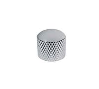 Boston pot knob, dome knob, metal, chrome, 19.0 mm x 19.0 mm, push on, 6.0 mm shaft