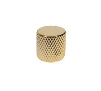 Boston pot knob, dome knob, metal, gold, 19.0 mm x 19.0 mm, push on, 6.0 mm shank