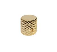 Boston pot knob, dome knob, metal, gold, 19.0 mm x 19.0 mm, with screw, 6.1 mm shaft, for CTS