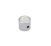 Boston pot knob, dome knob, with mother-of-pearl inlay, 18 x 18 mm, with screw, chrome
