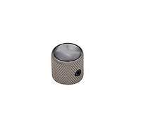 Boston Potic Knob Dome Knob with Black Bead Insert 18 x 18 mm with Screw Black Nickel
