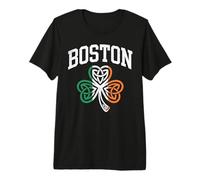 Boston Saint Patricks Day Irish Shamrock Flag of Ireland Premium T-Shirt