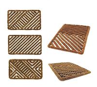 Boston Scraper Doormats Wire Brush Coir Entrance Door Mat Mud Stopper Indoor Outdoor Heavy Duty Dirt Trapper Rug Metal Frame 39 x 59 cm Assorted (1)