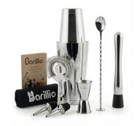 Boston Shaker Cocktail Shaker Set | Professional Bartender Kit with Weighted Martini Mixer, Hawthorne Strainer, Jigger, Mojito Muddler, Mixing Spoon & 2 Liquor Pourers?