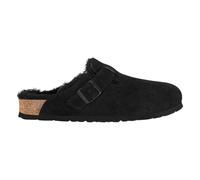 Boston Shearling Suede Clogs Regular Fit - unisex - Birkenstock - Kids Indoor Shoes - Black - 36 EU - Kids 36 EU