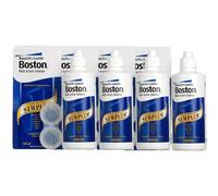 Boston Simplus Multi Action Solution 4 X 120ml - for Rigid Gas Permeable (RGP) Contact Lenses - Clean, Disinfect, Remove Protein, Condition,