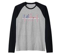 Boston Skyline Heartbeat Silhouette Heart I Love Boston MA Raglan Baseball Tee