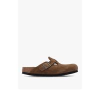 Boston Soft Footbed Dark Tea Tonal Suede Clogs - Tan Suede / 37