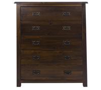 Core Products Tilsbury 5 Drawer Chest of Drawers, Brown
