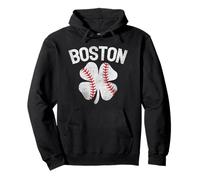 Boston St Patrick's Day Funny Irish Shamrock Baseball Boston Pullover Hoodie