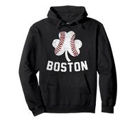 Boston St Patrick's Day Funny Shamrock Baseball Boston Pullover Hoodie