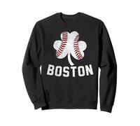 Boston St Patrick's Day Funny Shamrock Baseball Boston Sweatshirt