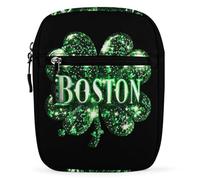 Boston St. Patrick's Day Shamrock Irish Clover Small Crossbody Bag Classic Shoulder Bag Mini Messenger Bags for Women Men
