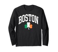 Boston St Patricks Day Shamrock Irish Flag Long Sleeve T-Shirt