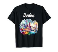 Boston Street View River Boston Usa T-Shirt