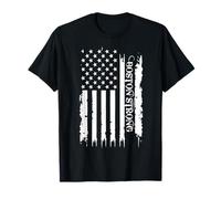Boston Strong United States Distressed w US Flag T-Shirt