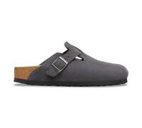 Boston Suede Clogs Dark Grey