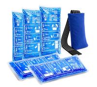 Boston Tech Ice Pack for Injuries - Reusable Hot and Cold Gel Pack 12 x 29 cm with Adjustable Straps, Microwaveable Heat & Freezer Cold Pack for Swelling, Muscle Pain, Sports & Home (Pack 5)