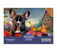 Boston Terrier 1000 Piece Adults Puzzle Kids Age Gifts Gifts Birthday Difficult Impossible Challenging & Brainteasing 52x38cm/1000pcs