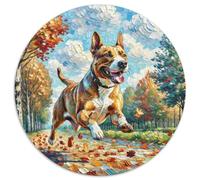 Boston Terrier 1000 Piece Jigsaw Animal Dog Round Puzzles for Adults And Kids Cool Unique Challenge Games Scene Creative 1000pcs (67.5x67.5cm)