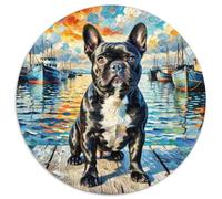 Boston Terrier 1000 Piece Jigsaws Animal Dog Round Puzzles for Adults And Kids Cool Unique Challenge Games Scene Creative 1000pcs (67.5x67.5cm)