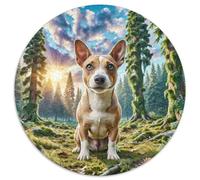 Boston Terrier 1000 Piece Round Puzzles for Kids And Adults Jigsaw Colorful for Animal And Home Decor Unique Challenge Games 1000pcs (67.5x67.5cm)