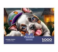 Boston Terrier 1000 Puzzles Adults Puzzle Adults Puzzle Gifts Birthday Difficult Impossible Challenge High Difficulty 70x50cm/1000pcs