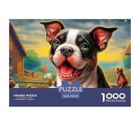 Boston Terrier 1000 Puzzles Adults Puzzle Adults Puzzle Gifts Birthday Difficult Impossible Decompression 70x50cm/1000pcs