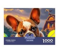 Boston Terrier 1000 Puzzles Adults Puzzle Adults Puzzle Gifts Birthday Home Decoration Challenging & Brainteasing 52x38cm/1000pcs