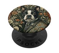 Boston Terrier American Gentleman in Vintage Attire PopSockets Adhesive PopGrip
