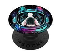 Boston Terrier Astronaut Dog Colorful Cosmic Outer Space PopSockets Swappable PopGrip