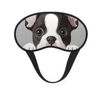 Boston Terrier Blackout Sleep Mask - Soft Adjustable Eye Mask for Full Light Blocking, Deep Sleep, Travel & Relaxation