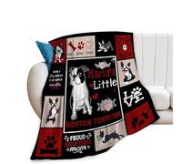 Boston Terrier Blanket Boston Terrier Gifts Throw Blankets Cozy Fleece Flannel Blanket Soft Warm Plush Lightweight Blanket Dog Gift for Couch Sofa Bed for Women Girls 40"X50"