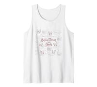 Boston Terrier Books Doodle Drawing Cute Read Book Lover Tank Top
