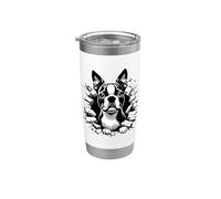 Boston Terrier Break Wall Breakthrough Dog Stainless Steel Insulated Tumbler
