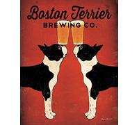 Boston Terrier Brewing Co. Art Poster Print by Ryan Fowler, 11x14