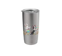 Boston Terrier Bunny Easter Egg Kids Mens Womens Easter Day Stainless Steel Insulated Tumbler
